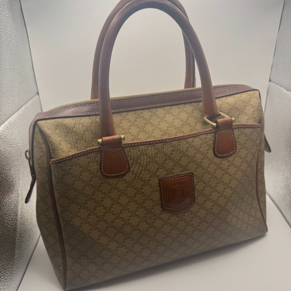 SOLD!!! Vintage Celine Macadam Top Handle Bag